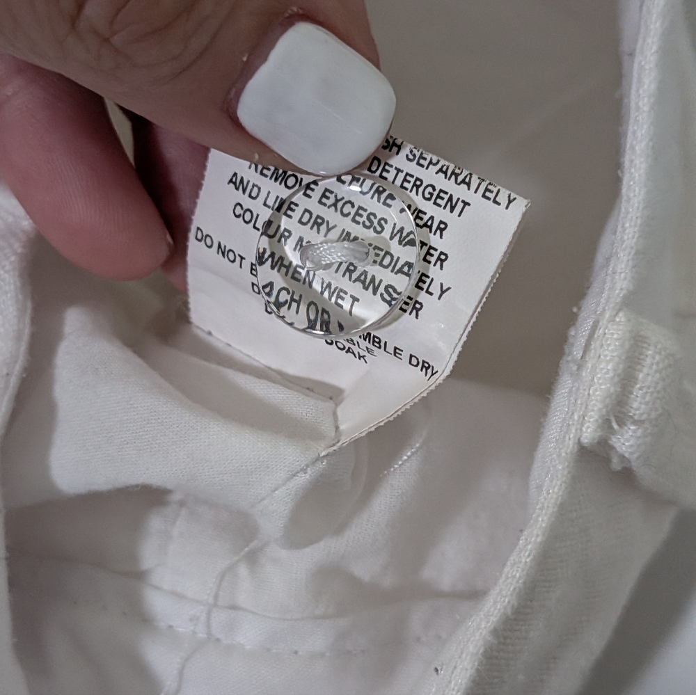 Dissh White Linen Pleated High Waist Shorts Size US 4 - Picture 5 of 6